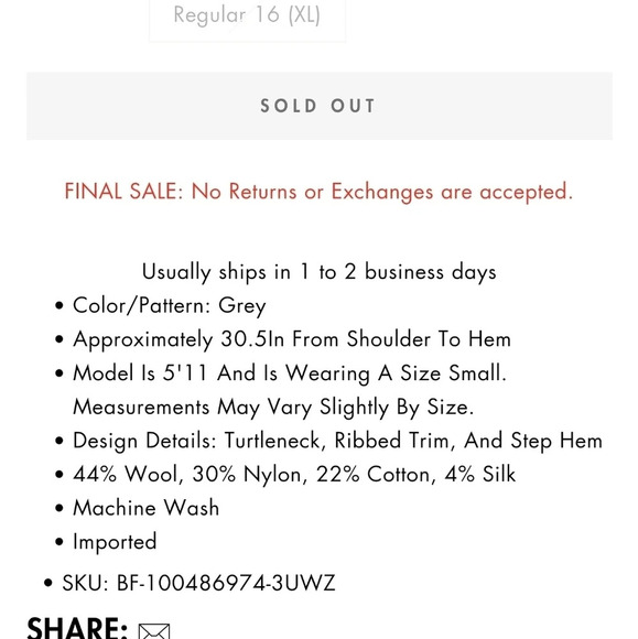 Krimson Klover Turtleneck Ziggy Tunic Silk Wool-Blend Pullover Sweater Ribbed M - Picture 6 of 9